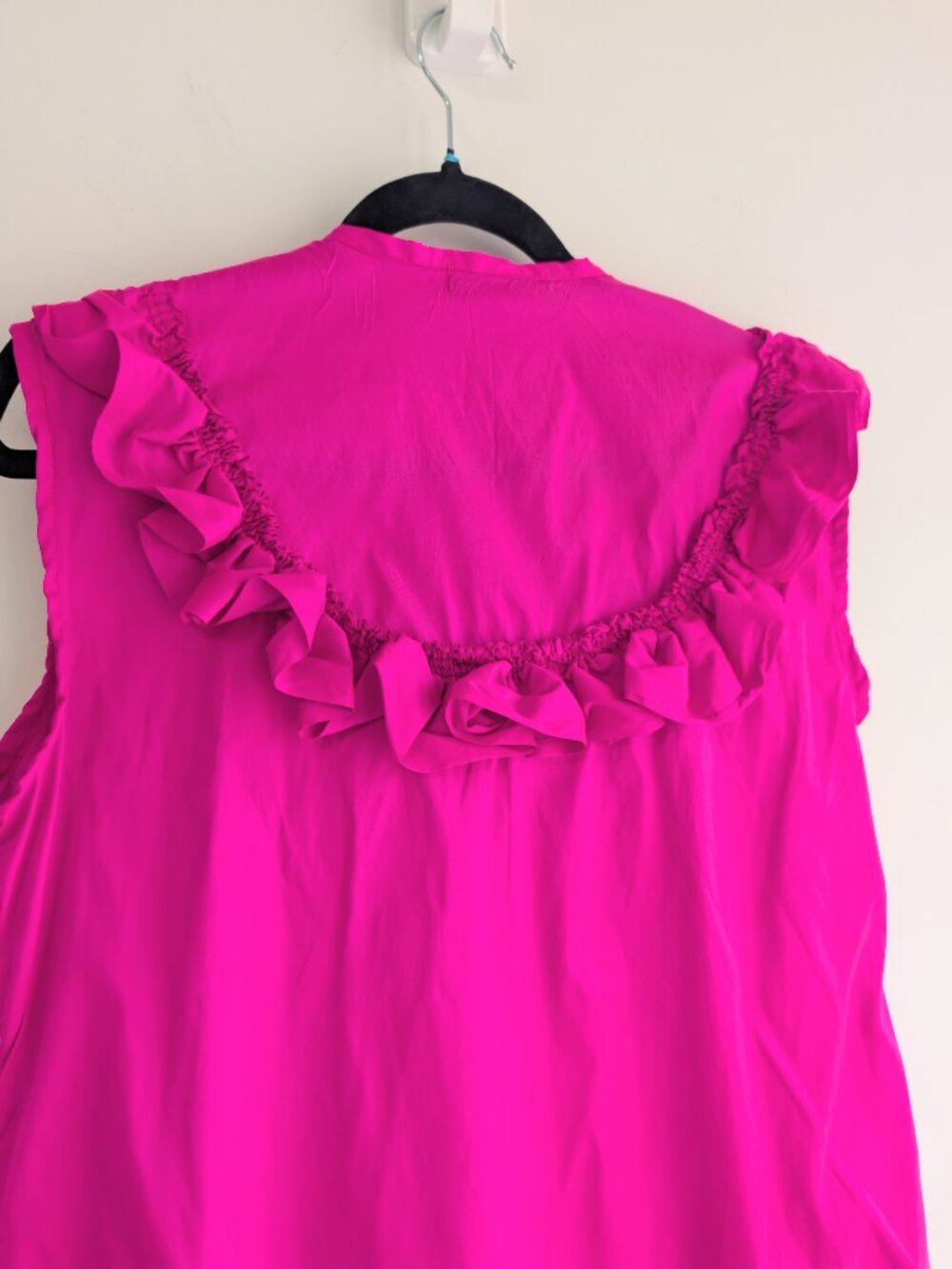 Gem Woman — Fuchsia Ruffle Sleeveless Dress - Picture 7 of 9